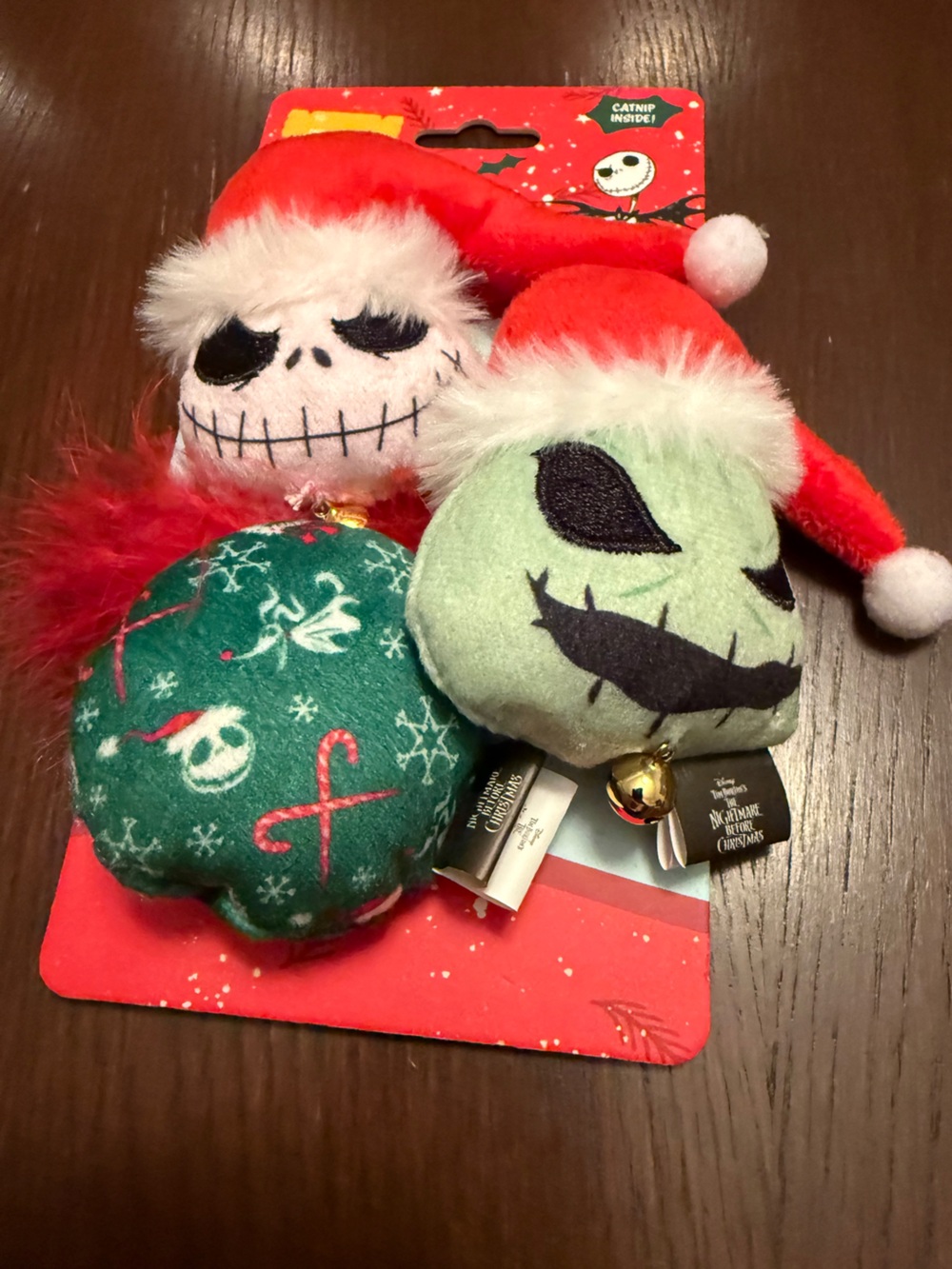 Disney The Nightmare Before Christmas Plush Cat Nip Toys Set of 3